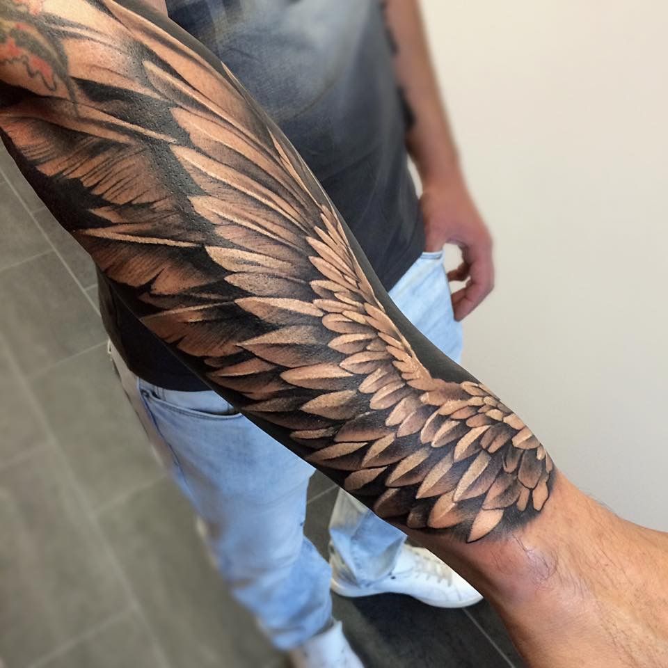 Angel Wing Tattoo on Arm