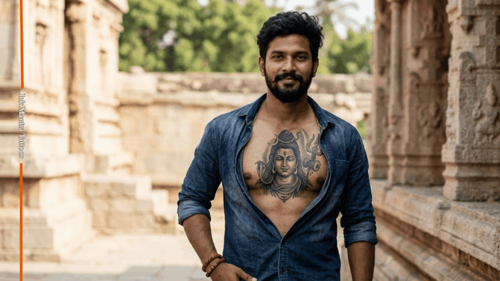 Mahadev Tattoo on Chest