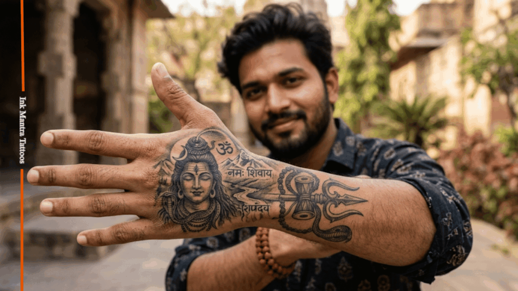 Mahadev Tattoo on Hand